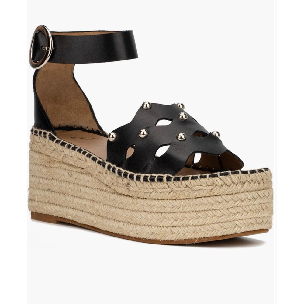 Aquatalia “Brianne” Studded Wedge Sandal 11
